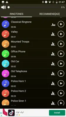 Loud Ringtones android App screenshot 0