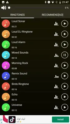 Loud Ringtones android App screenshot 9