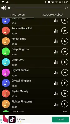 Loud Ringtones android App screenshot 2